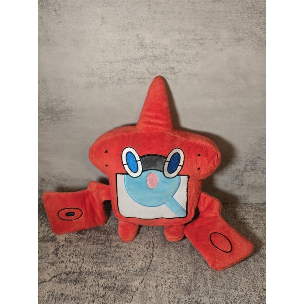 Pokémon Rotom Dex Pokedex 10” 2017 TOMY Red Plush Stuffed Animal Toy Sun Moon